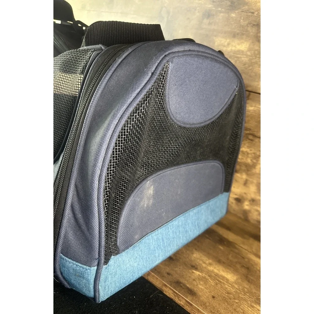 Dogit Explorer Soft Pet Carrier Tote Black/Blue Fast Shipping Shoulder Strap